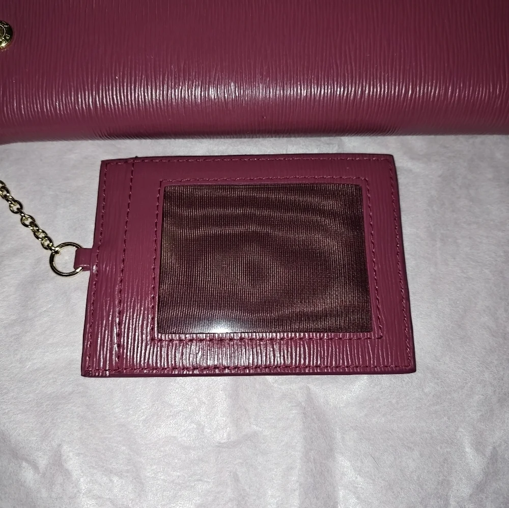 Prada Pink Saffiano Lux Leather Flap Continental Wallet